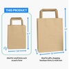 Reli. 100 Pack | 7″x3.15″x8″ | Small Brown Paper Bags w/Handles | Kraft Paper Shopping, Brown Kraft Bag for Retail, Merchandise, To Go, Parties