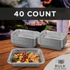 Reli. Aluminum Foil Pans 8×6 (40 Pack) Grill Drip Pans Disposable | Fits Weber & Most Gas/Charcoal Grills | Grease Liner Trays for Easy Cleanup | Oven & Freezer Safe