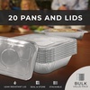 Reli. Aluminum Pans with Lids 9×13 (20 Pack) Disposable Tin Foil Trays | Oven Safe for Cooking, Baking, Roasting, Events, Meal Prep | Freezer Safe & Dishwasher Safe