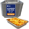 Reli. Aluminum Foil Pans 8×6 (40 Pack) Grill Drip Pans Disposable | Fits Weber & Most Gas/Charcoal Grills | Grease Liner Trays for Easy Cleanup | Oven & Freezer Safe