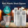 Reli. (110 Count 2 oz Plastic Shot Glasses | Disposable | Clear Jello Shot Cups | Mini Plastic Cups for Party, Sauces, Samples | BPA Free, Shatterproof, 1oz Mini Glasses Disposable