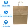 Reli. 55 Pack Paper Bags with Handles | Kraft Brown | (12″ x 9″ x 15.75″) Large Kraft Paper Bags | Tote / Shopping, Grocery, Retail, Merchandise, Restaurant | Large Handles