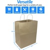Reli. 55 Pack Paper Bags with Handles | Kraft Brown | (12″ x 9″ x 15.75″) Large Kraft Paper Bags | Tote / Shopping, Grocery, Retail, Merchandise, Restaurant | Large Handles