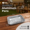 Reli. Aluminum Foil Pans 8×6 (20 Pack) Grill Drip Pans Disposable | Fits Weber & Most Gas/Charcoal Grills | Grease Liner Trays for Easy Cleanup | Oven & Freezer Safe