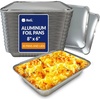 Reli. Aluminum Foil Pans with Lids 8×6 (30 Pack) Meal Prep Food Containers | Disposable, Oven & Freezer Safe for Takeout / To Go, Food Storage & Prep