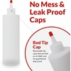 Reli. Plastic Squeeze Bottles, 16 oz. | 10 Pack | Clear with Red Tip Cap | Condiment Squeeze Bottles for Sauces | 16 Ounce Hot Sauce, Ketchup | Condiments, Olive Oil | BPA Free
