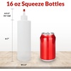 Reli. Plastic Squeeze Bottles, 16 oz. | 10 Pack | Clear with Red Tip Cap | Condiment Squeeze Bottles for Sauces | 16 Ounce Hot Sauce, Ketchup | Condiments, Olive Oil | BPA Free