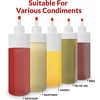 Reli. Plastic Squeeze Bottles, 16 oz. | 10 Pack | Clear with Red Tip Cap | Condiment Squeeze Bottles for Sauces | 16 Ounce Hot Sauce, Ketchup | Condiments, Olive Oil | BPA Free