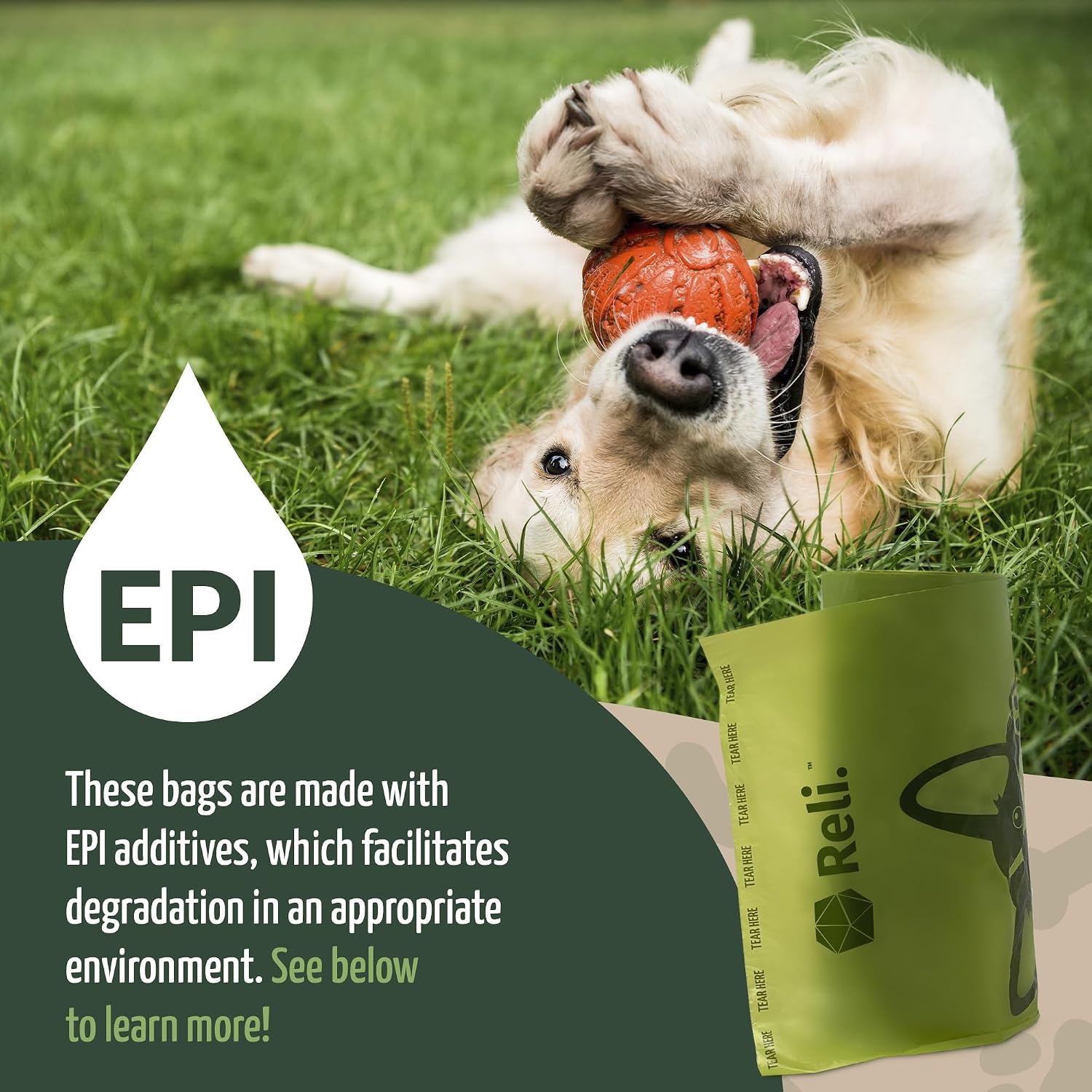 image:imageReli Biodegradable Dog Poop Bags 1100 Pack 2 Large Rolls Unscented
