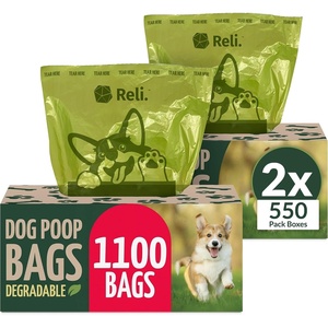 Reli. Biodegradable Dog Poop Bags (1100 Pack, 2 Large Rolls) Unscented