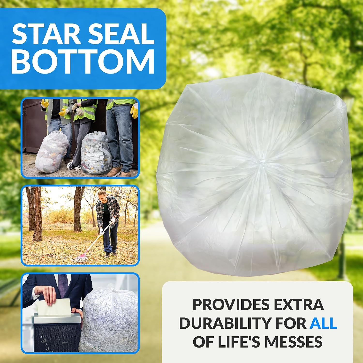 image:imageReli Clear Trash Bags wTwist Ties 50 Count Heavy Duty