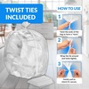 Reli. Clear Trash Bags w/Twist Ties (50 Count) | Heavy Duty