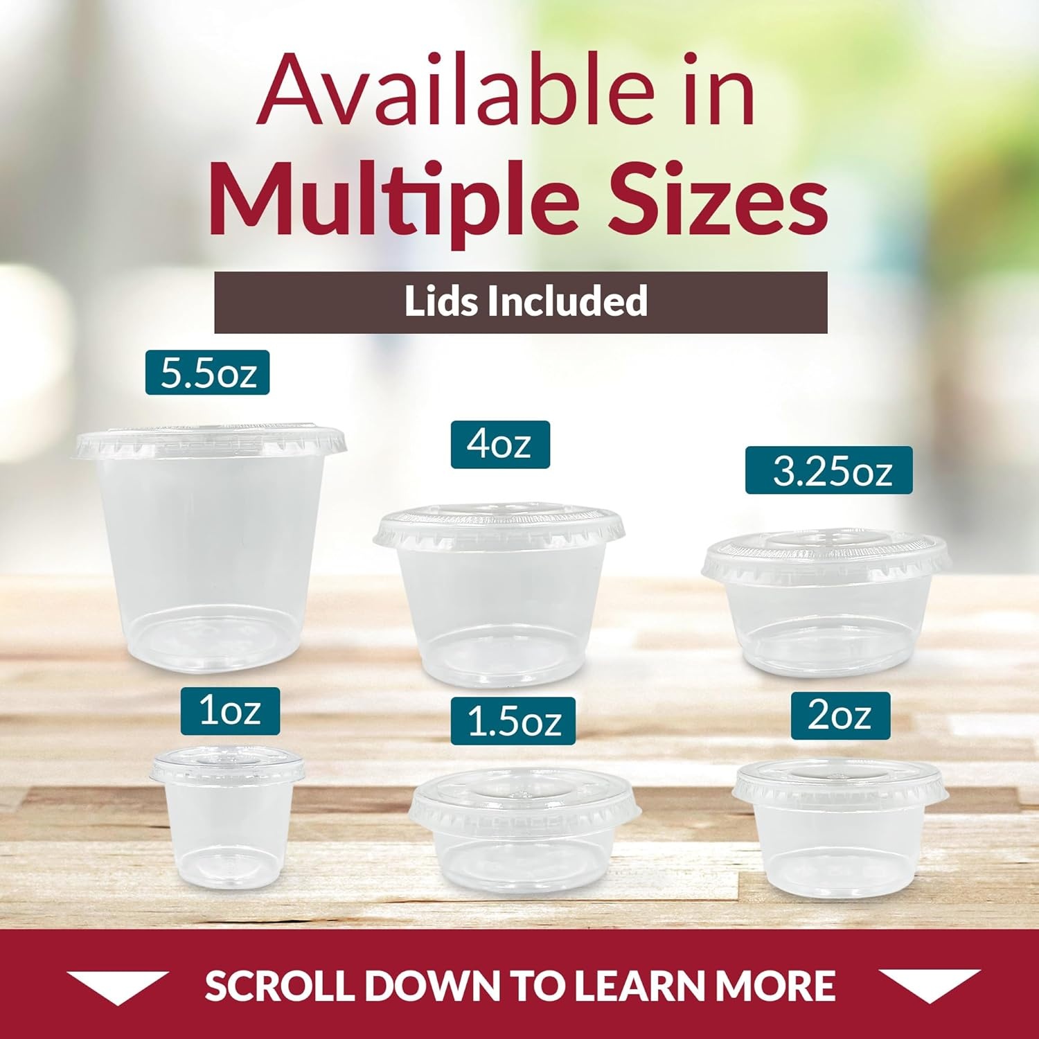 image:imageReli 4 oz Condiment Containers with Lids
